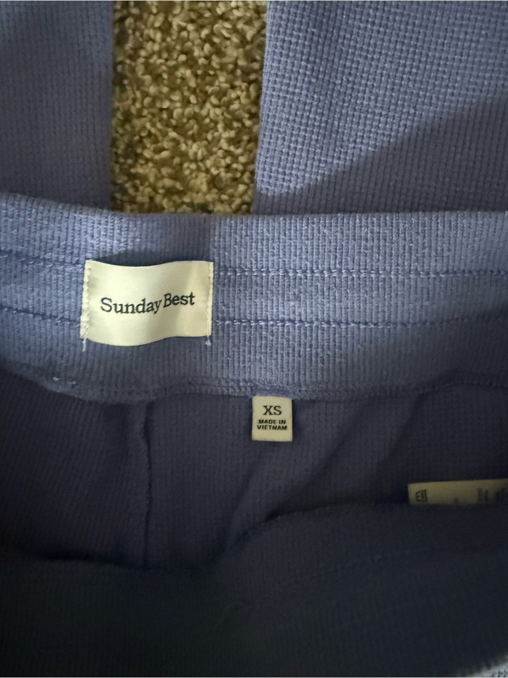Sunday Best Periwinkle Ribbed Drawstring Joggers - Picture 2 of 2